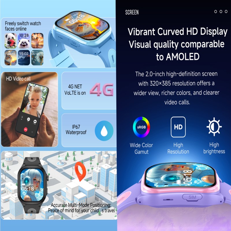 4G Smart Watch Kids 2.0 Inch H - Smartwatch Watches For Kids With Gps 评论和价格