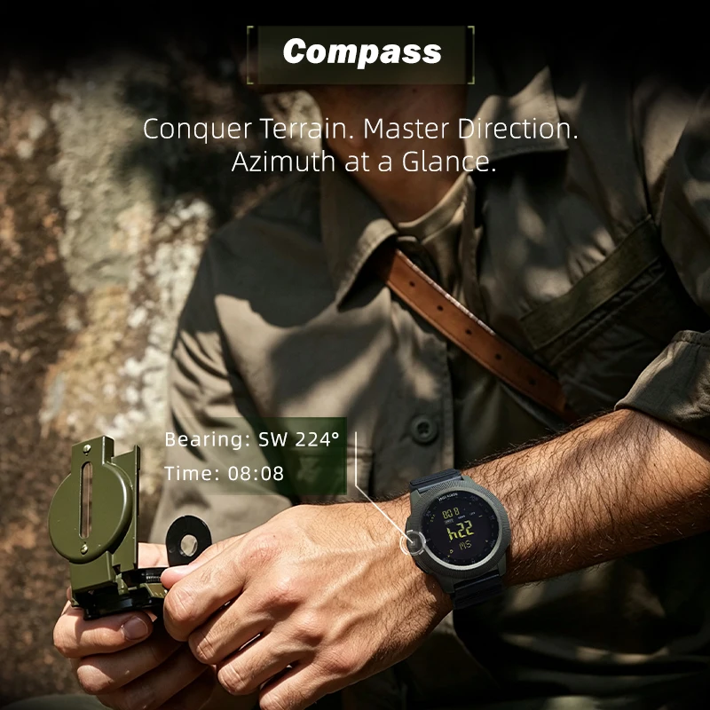 NORTH EDGE APACHE-CF Men Digit - Altimeter Compass Watch 评论和价格