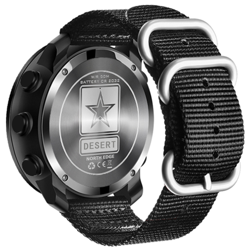 NORTH EDGE DESERT Men Digital  - Altimeter Compass Watch 评论和价格